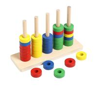 Gioco Di Anelli Impilabili A 4 Colori, Ragionamento, Pensiero, Smistamento Per