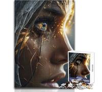 Gioco di apprendimento con puzzle da 1000 pezzi raffigurante la divina donna angelica, per esercitarsi nelle abilità, regalo premuroso per momenti felici, dimensioni 50x75cm