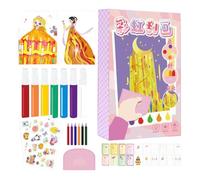 Gioco di arte in carta da gratta e per bambini - Cartolina fatta a mano del graffio 'arte 'iride - Set di pittura per bambini, cartolina irida per il Ringraziamento, giorno d