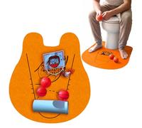 Gioco di Basket Toilet | Set Completo | Gioco per WC/WC | qualità Premium | 1 Mat | 1 Rete con Ventose | 3 Mini Palline da Basket | 1 Supporto con Ventose | OriginalCup®