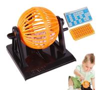 Gioco di bingo della macchina della lotteria, gioco di bingo per bambini - Mini gioco della lotteria della macchina della gabbia per bambini - Gabbia da Bingo con cartoni Dispenser di palline per