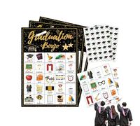 Gioco Di Bingo Per La Festa Di Laurea - Accessori Per Celebrazione Di Fine Studi Per 24 Giocatori - Gioco Per La i Laurea - Per Famiglia, Compagni, Liceo, Universo