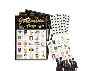 Gioco Di Bingo Per La Festa Di Laurea - Accessori Per Celebrazione Di Fine Studi Per 24 Giocatori - Gioco Per La i Laurea - Per Famiglia, Compagni, Liceo, Universo