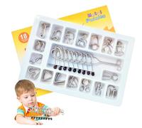 Gioco di Blocco, Set di puzzle in metallo,Link sbloccare il giocattolo interlock - Attività di apprendimento prescolare educativa, Fine Motor Skill Game per compleanno, Natale o Pasqua