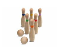Cayro - Bowling - + 3 Anni - Modello Grande In Legno - Divertente Gioco Da Tavolo - Bambini E Adulti - Include 6 Birilli E 2 Palline - Da 2 A 8 Giocatori