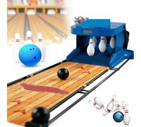 Gioco di Bowling Elettronico, Bowling al Coperto con LED con Reset Automatico dei Birilli ed Effetti Sonori, Gioco da Tavolo per Famiglia per Bambini e Adulti da Giocare a Casa 2.5M