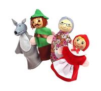 Gioco di burattini per le dita | 4 Pupetti da dito per l'ora della fiaba | 3,54 Pollici Pupazzo Da Dito, Giocattoli, Aiuto per L'apprendimento delle storie, Minifigure Giocattolo per Fi
