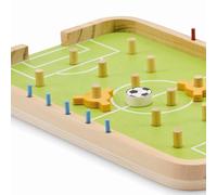 Gioco di calcio da scrivania in legno per 2 giocatori - Calcio balilla Mini Kicker 24 x 15 x 1,8 cm con personaggi da gioco, palla, contatore e istruzioni per il gioco - Gioco di abilità