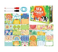 Gioco di carte con guida alla penna, lavabile, per bambini in età prescolare e bambini di età compresa tra 2 e 6 anni, per aula a casa e