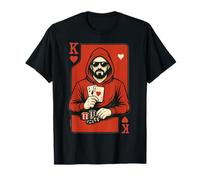 Gioco di carte da gioco del giocatore del poker re di cuori Maglietta