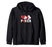 Gioco di Carte da Poker nel Casinò Felpa con Cappuccio