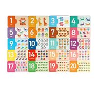 Gioco Di Carte Di Abbinamento,Gioco Educativo Alfabeto Numeri - Giocattolo Interattivo Precoce Familiare Per Bambini 1.5-6 Anni Casa e Viaggio