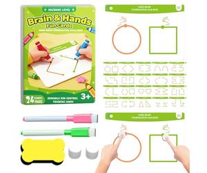 Gioco di carte di sviluppo cerebrale - Gioco di e cognizione, 20 carte di coordinamento mano - per abilità motorie e sviluppo degli emisferi cerebrali