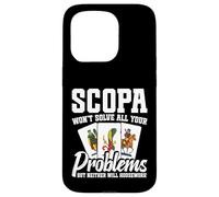Gioco di carte Enthusiast Scopa Carte Problemi Giocatore Scopa Custodia per iPhone 15 Pro