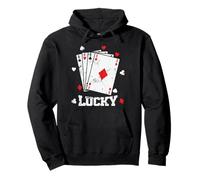 Gioco di Carte Fortunate Skat Poker Felpa con Cappuccio