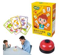 Gioco di carte matematica per bambini, giocattolo educativo con campana, gioco di carte conteggio per bambini in età prescolare, per l'asilo, le lezioni a casa, i viaggi per imparare e imparare