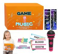 Gioco Di Carte Musicale Karaoke,Giochi Da Tavolo Per Serate In Compagnia - 125 Carte, Oltre 250 Testi, Attività Con Microfono Per 2-10 Giocatori, Serate In Famiglia E Feste