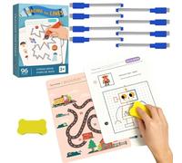 Gioco di carte per allenatore, set di esercizi di oscillazione lavabile | Set di scrittura con numeri riutilizzabili per bambini prescolastici, per lo sviluppo del cervello, allenamento cognitivo e