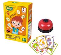 Gioco Di Carte Per Contare - Giocattoli Puzzle Educativi Con Campanella - Giochi A Carte Matematici Per Addizione E Asilo - Per Bambini Asilo Scuola Materna Scuola A Casa Viaggio Studio E Gioco