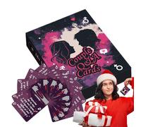 Gioco di carte per coppie, adorabile gioco per coppie da 6,6 cm, portatile, 50 domande inglesi, giocattolo per ubriachi, camera da letto, viaggio su strada, luna di miele, matrimonio