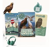 Gioco di carte per uccelli rapaci - Gioco di carte con 32 uccelli rapaci nel duello della briscola, innovativo gioco di apprendimento con contenuti audio (codice QR), per bambini dai 6 anni in su
