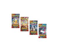 GIOCO DI CARTE POKEMON W9198x4 - 4 booster da 10 - Pokémon Scintille EV08 - Difficoltà Facile