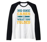 Gioco di carte sarcastico con citazione "No One Cares Poker" Maglia con Maniche Raglan