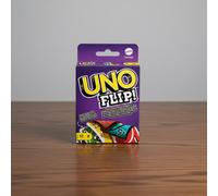 Gioco di carte UNO FLIP! Ufficiale Mattel - Il divertimento originale per la famiglia con un twist a doppia faccia | 112 carte per 2-10 giocatori, età 7+ A,B,C,D,E,F,GCarta tessile