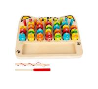 Gioco di cattura di insetti da pesca per - Giocattolo educativo magnetico in legno, coordinamento occhio-mano | Gioco di pesca con numeri e alfabeto, matematica precoce, per giochi interattivi