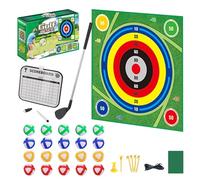 Gioco di Chip Golf - Kit Allenamento E Sticky, Pad Colpo Portatile Doppio Faccio, Divertimento Interattivo Tappetino Pratico per Interni Esterni con 20 Palline | Attrezzatura
