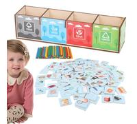 Gioco Di Classificazione Dei Rifiuti - Gioco Educativo Di Consapevolezza Ambientale con Carte Interattive - Giocattolo Interattivo Multifunzionale con Attività Divertenti per Bambini