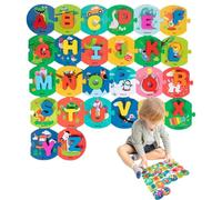 Gioco di combinazione di lettere, puzzle di apprendimento 'alfabeto - Puzzle di lettere in legno con motivo animale,Divertenti attività di apprendimento delle parole, forniture preesc
