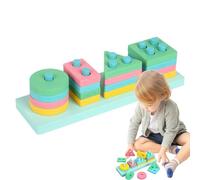 Gioco di coordinazione e impilamento prescolare: blocchi vibranti per l'apprendimento dei bambini, giocattolo di sviluppo per aumentare la risoluzione dei problemi, la creatività e la crescita