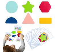 Gioco di corrispondenza della geometria, puzzle di gioco | Mazer di corrispondenza per abilità di apprendimento del riconoscimento del colore,Sorter prescolare, geometria liscia che classifica