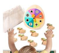 Gioco Di Corrispondenza Dinosauro,Tavola Di Attività Interattive Con Girevole,Giocattoli Educativi Con Dinosauri In Legno - Per Bambino, Ragazza, Studente, Bambino, Scuola, Viaggio, Sala