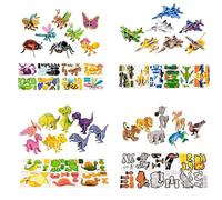 Gioco di costruzione,Gioco Educativo STEM Interattivo da Tavolo,Puzzle 3D Animali a Incastro - per Bambini Ragazzi Casa Scuola Compleanno Natale
