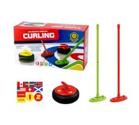 Gioco Di Curling Da Tavolo - Gioco Di Curling Da Bowling Con Shuffleboard, Tovaglietta Da Bowling Con Shuffleboard, Set Da Esterno Competitivo | Attività Divertente Per La Famiglia, Spazzola Elettrica