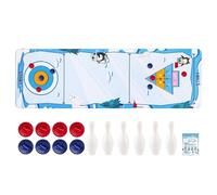 Gioco di curling da tavolo in PP e tessuto - 16 pietre curling gioco, set da tavolo shuffleboard | Giochi di arricciatura portatili | Giochi di famiglia per bambini e adulti, feste e idea regalo