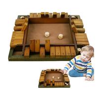Gioco di dadi in scatola,Giochi di Matematica in Legno - Giochi Bar per feste e riunioni, Gioco di Strategia per Imparare sommare, 2-4 Giocatori, Migliorare Le Abilità matematiche e