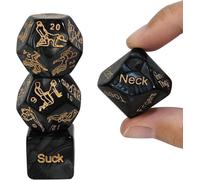 Gioco di dadi š-é-xy per Appuntamenti notturni per Adulti,dadi š-é-xy Divertenti per Incontri in Acrilico Gioco di Coppia,Regalo di Anniversario di Matrimonio 6X6J2F3