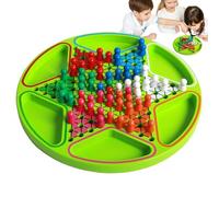 Gioco Di Dama Da Tavolo Per Bambini | Giochi Da Scrivania In Legno Con Forma Esagonale | Set di Gioco da Tavolo per Dama e Scacchi con Perline Colorate in Legno | Per Bambini Raduni Familiari Viaggio