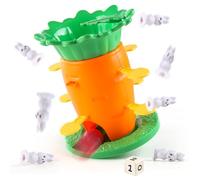 Gioco Di Equilibrio Da Tavolo | Giocattoli Interattivi Con Design A Torre Di Carota E Con 8 Figure Dei Coniglietti | Giocattolo di Impilamento | Per Bambini 3+ Anni, Casa, Scuola E Feste In Classe