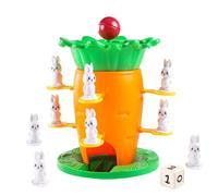 Gioco Di Equilibrio - di Bilancio con Design a Torre Carota,Gioco Di Torre Con Impilamento E 8 Figurine Di Coniglietto - per Bambini Ragazzi e Ragazze per Casa Scuola Sala Giochi e Festa