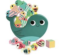 Gioco di Equilibrio Whaly Taglia Media Bambini da 1 Anno | Impilamento e coordinazione occhio-mano | design colorato e illustrato | sviluppa equilibrio e motricità | regalo nascita