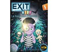 Gioco di escape game IELLO Exit Kids La Foire aux Frissons - Gioco di enigmi familiare 5+ - Compatto, rigiocabile - Teal/Violetto/Nero - Nouvo
