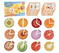 Gioco Di Frazioni Magnetico Per Bambini - Puzzle Matematico A Cerchio Di Frutta | Gioco Educativo Sulle Frazioni Per L'Infanzia | Risorse Di Matematica Casa E Viaggio Regalo 5-9 Anni