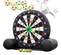 Gioco di Freccette Gonfiabile Bersaglio all'aperto, calcio, freccette, calcio gonfiabile, soffiatore portatile e 8 palloni da calcio appiccicosi, calcio da 9,8 piedi