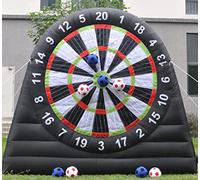 Gioco di Freccette Gonfiabile Bersaglio per esterni, calcio, freccette e 8 palline per sport, calcio alto 10 piedi
