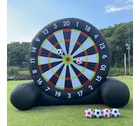 Gioco di Freccette Gonfiabile Bersaglio per esterni, calcio, freccette, porta da calcio, 8 palline, ventilatore da 370 W, per scuola, palestra, campeggio, sport, calcio