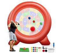 Gioco di Freccette Gonfiabile, Grande Bersaglio con Pompa d'Aria, Freccette da Golf & Calcio per Bambini Adulti e Famiglie, Bersaglio Impermeabile di 1,8 m, Gioco Gigante per il Giardino e le Feste